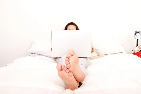 Relaxing in the bed — Stock Photo, Image
